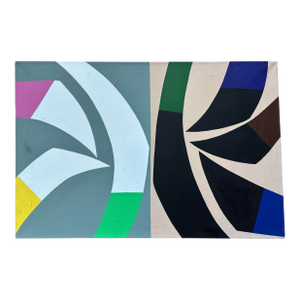 1960s Abstract Painting Titled “Two Seasons” by Achi Sullo