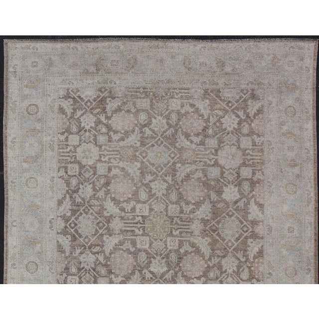 Modern Tabriz Design Rug by Keivan Woven Arts in Warm Brown Tones 9'3 X 11'8 For Sale In Atlanta - Image 6 of 17