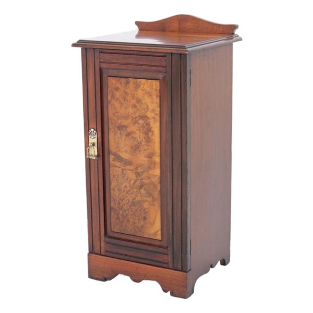 Victorian Bedside Cabinet in Walnut, 1890s For Sale