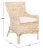 Not Yet Made - Made To Order Cristen Rattan Accent Chair with Cushion - Natural White Wash/ White For Sale - Image 5 of 11