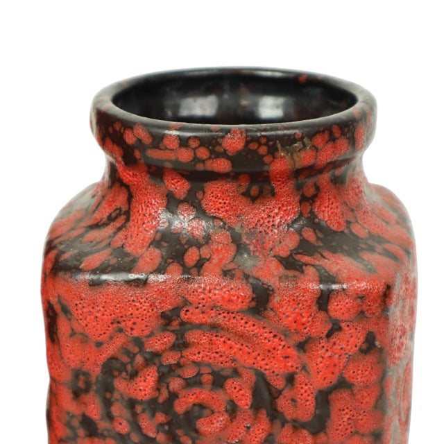 Ceramic Red Fat Lava Vases from Scheurich Jura, West Germany, 1960s, Set of 2 For Sale - Image 7 of 14
