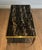 Neoclassical 1940s Bronze coffee table with black Portor marble top in the style of Maison Jansen For Sale - Image 3 of 12