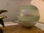 Vintage Art Deco Style Bird Table Lamp With Green Glass Globe and Marble Base For Sale - Image 9 of 9