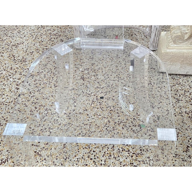 Plastic Interlude Home Klismos Lucite Desk Chair For Sale - Image 7 of 7