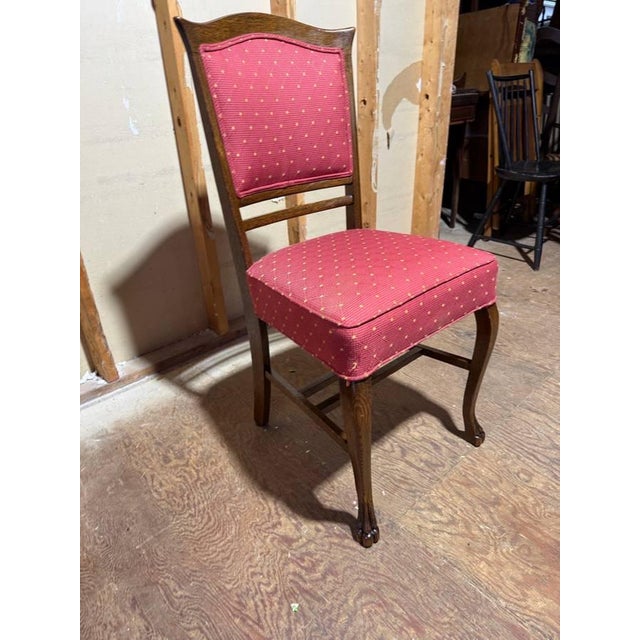 Antique Victorian Style Hand Carved Lion Feet Dining Chairs. Set of 3 For Sale - Image 10 of 17