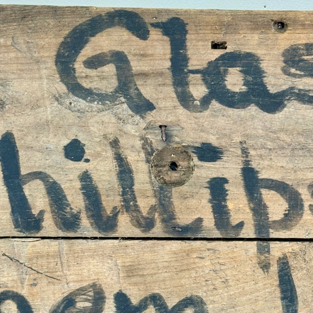 Early 20th Century Salvaged Wooden Crate Shipping Label for the Phillips Exeter Academy, New Hampshire For Sale - Image 4 of 7