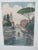 Bela Sziklay (Hungarian, 1911 - 1981) 1930's hand colored etching of canals in Venice showing a gondola amongst colorful...