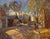 In the Neighborhood by Ken Valastro | Oil on Canvas street scene with buildings and figures For Sale