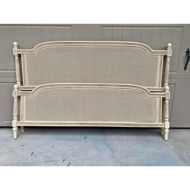 French King Size Cane Headboard and Footboard 2 Pieces Chairish