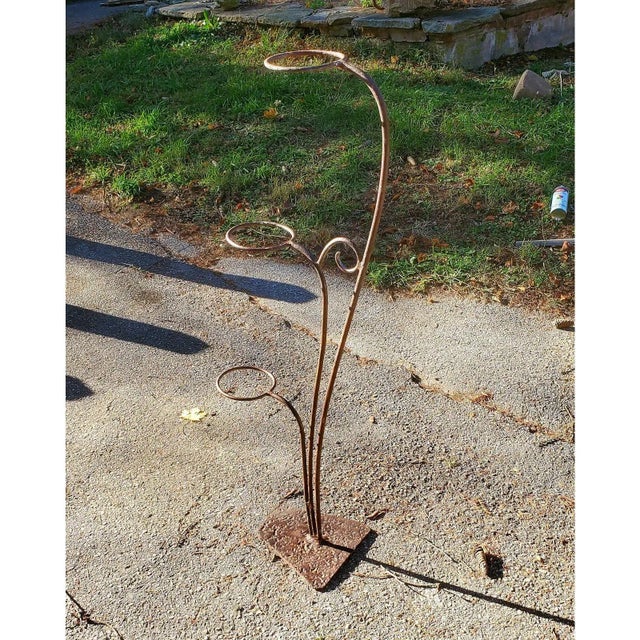 Art Deco 1930s Art Deco Wrought Iron Plant Stand For Sale - Image 3 of 4