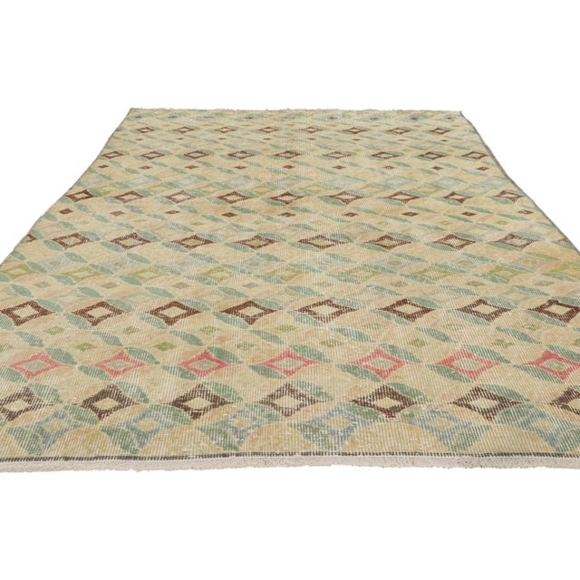 Farmhouse Vintage Turkish Sivas Rug - 04'11 X 07'06 For Sale - Image 3 of 10