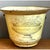 Vintage Distressed French Toile Metal Cache Pot - A Pair For Sale - Image 12 of 12