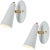 'Lupita' Sconces in White & Brass by Alvaro Benitez - a Pair For Sale - Image 13 of 13