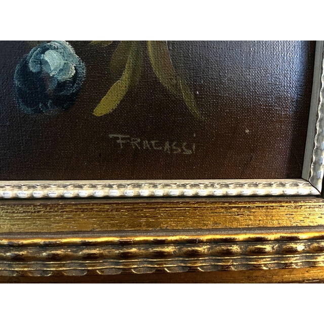 Fracassi, Floral Still Life, 1970s, Oil on Canvas, Framed For Sale - Image 4 of 11