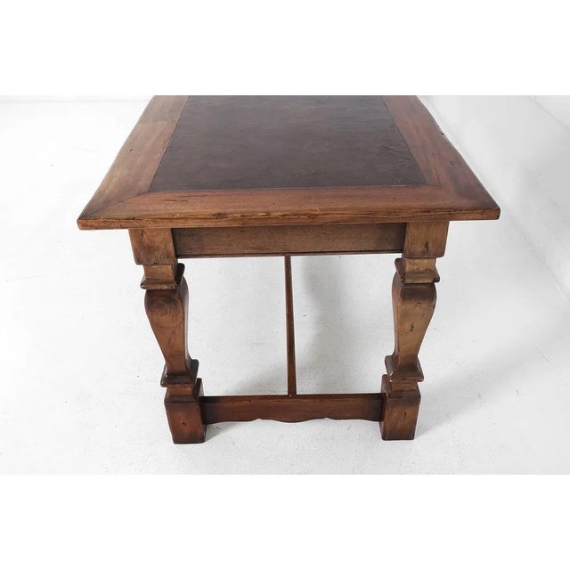 South Cone Home Handmade Traditional Leather topDesk For Sale - Image 14 of 17