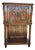 Antique Flemish-Style Gothic Revival Carved Oak Pass-Through Credence Cabinet, C. 1900. For Sale