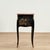 Handsome 19th century French Louis XV style stand with the original beveled marble top on a two drawer ebonized case ,hand...