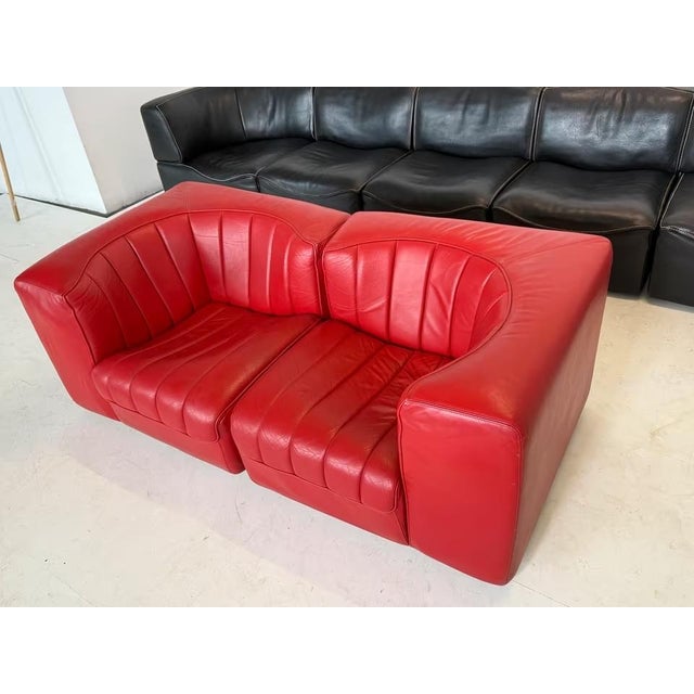 Novemila 9000 Sofa in Leather by Tito Agnoli for Arflex, Set of 2 For Sale - Image 6 of 14
