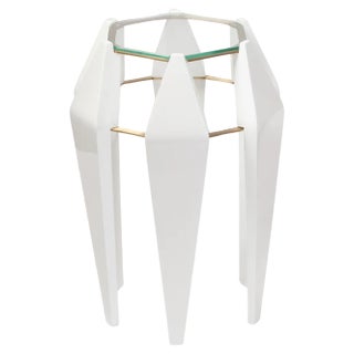 High Na Pali White Side Table by Insidherland For Sale