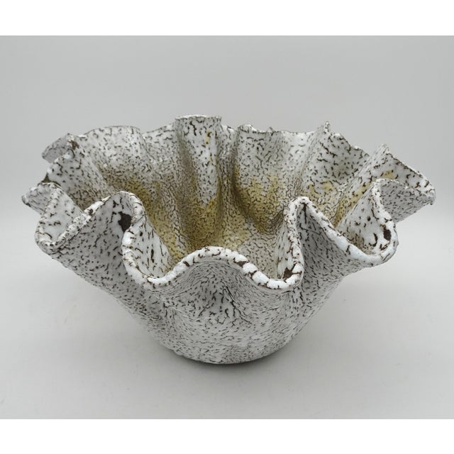 Large Ceramic Handkerchief Centerpiece in the style of Vallauris, 1970s For Sale - Image 4 of 18