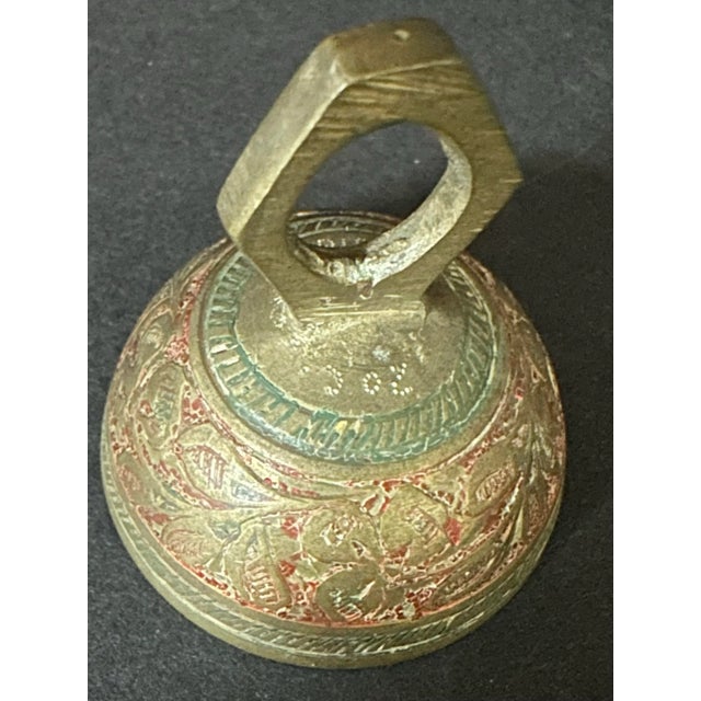 Mid 20th Century Vintage Mid 20th Century Brass & Cloisonné Bells- Set of 3 For Sale - Image 5 of 10