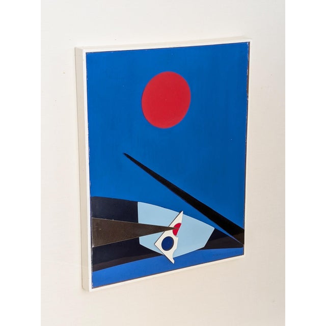 Abstract work made with mixed technique (painting and collage) by Bruno Mancinotti in the 70s. The work is presented in...