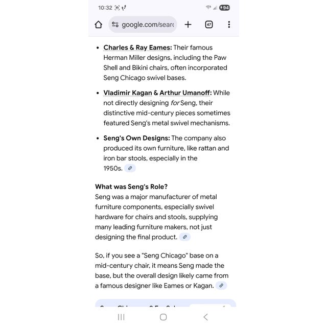 1950s Paul Frankl for Johnson Furniture Co. Swivel Vanity Stool an Attribution For Sale - Image 14 of 15