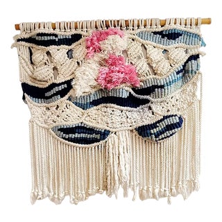 Vintage Spanish Macrame Wall Decor, 1970s. For Sale