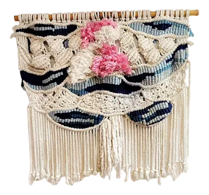 Vintage Spanish Macrame Wall Decor, 1970s.