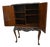 Queen Anne Revival Drinks Cabinet in Burr Walnut Cocktail, 1920s For Sale