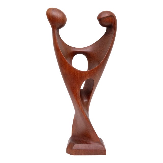 Teak Sculpture by Simon Randers, Denmark, 1960s For Sale