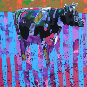 Rafał Gadowski, Cow 05 Animal Portrait, Oil on Canvas, 2026