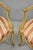Antique French Louis XV Style Gold Giltwood Pink Stripe Fauteuil Arm Chair, Pair For Sale - Image 9 of 18