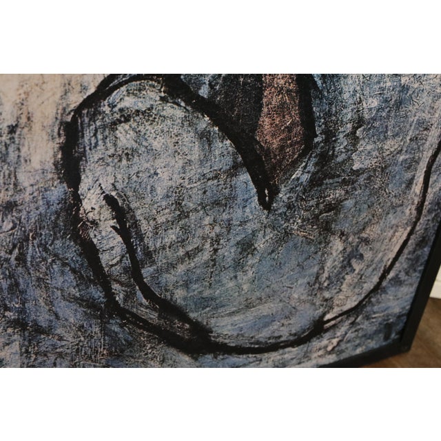 Pablo Picasso Picasso "The Blue Nude" Textured Vintage Giclée in Floater Frame For Sale - Image 4 of 14