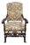 Jacobean Style Carved Walnut Tapestry Arm Chair For Sale