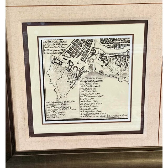 Monumental Framed Map of Rome — Grand Tour Style Architectural Wall Art For Sale - Image 10 of 12