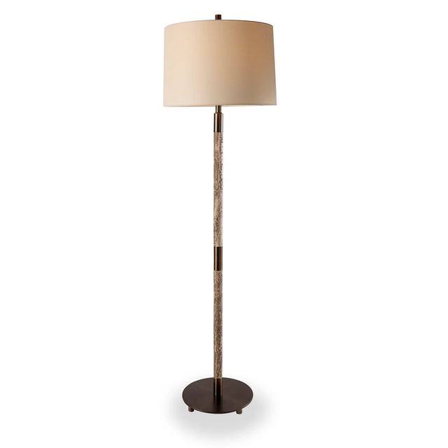 2020s Tivoli Marble Gray/Bronze Floor Lamp For Sale - Image 5 of 5