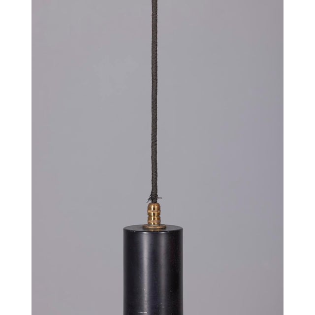 Metal Vintage Italian Metal and Glass Pendant Lamp, 1970s For Sale - Image 7 of 8