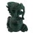 Malachite Carved Chinese Dragon Foo Dog Amulet Miniature Figurine For Sale