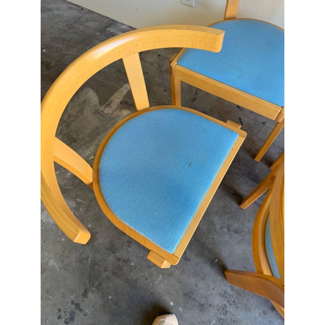 1960s Danish Modern Oak Dining Chairs With Curved Backrests - Set of 4 For Sale - Image 9 of 10