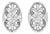 Late 20th Century 18K White Gold Diamond Floral Designer Earrings, Pair For Sale