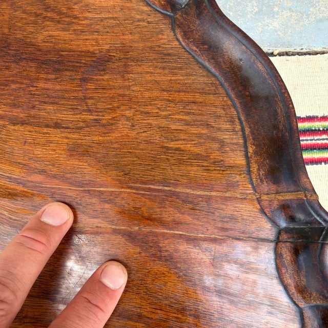 A Fine Antique George III Mahogany Carved Pie Crust Tilt Top Tea Table, 18th Century For Sale - Image 12 of 18