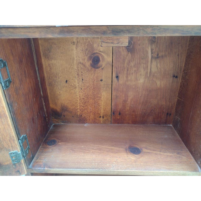 Wood Late 20th Century Cannon Woodworks Rustic Solid Wood Two-Door Cabinet For Sale - Image 7 of 15