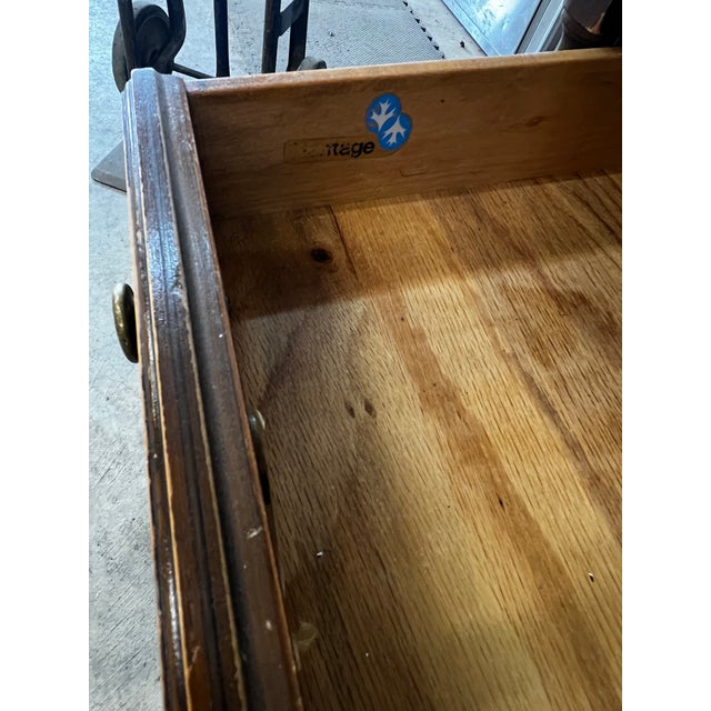 Vintage Drexel Heritage "Cameo Collection" Burled Walnut Nightstands - A Pair For Sale - Image 14 of 18