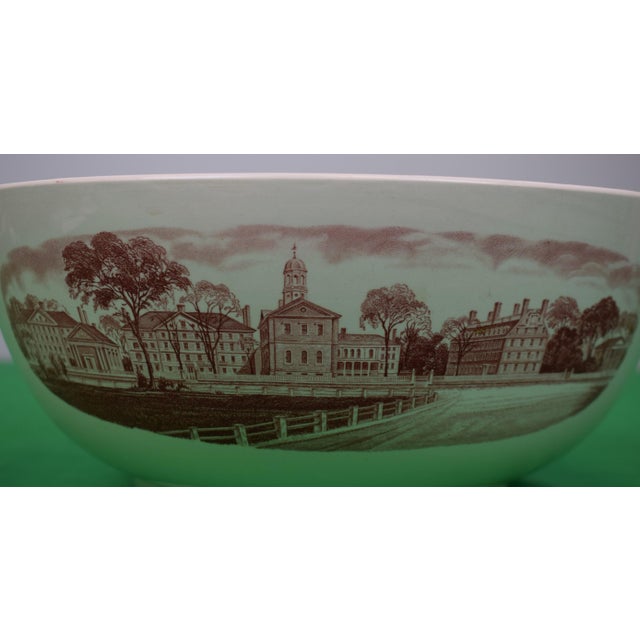 Harvard Tercentenary 1636-1936 Wedgwood Pottery Punch Bowl For Sale - Image 4 of 6