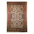 Vintage Persian Isfahan Rug, Hand-Knotted Wool & Silk, Allover Floral Pattern, Ivory & Brick-Red, 4x6 For Sale