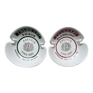 Italian Wine Ashtrays-Bassano-A Pair For Sale