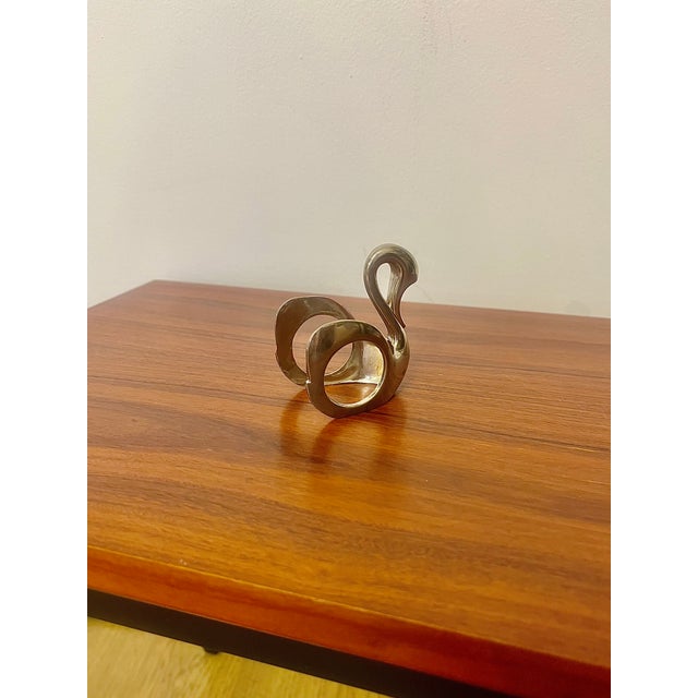 Swan-Shaped Napkin Rings attributed to BMF, Germany, 1970s, Set of 4 For Sale - Image 3 of 4