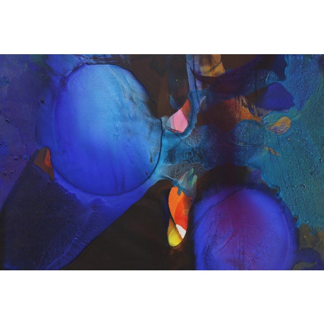 Unknown, Abstract Painting, 1980s, Watercolor For Sale - Image 10 of 10