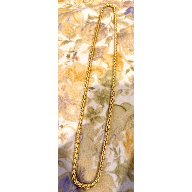 18 Karat Yellow Gold 84.7 Gm Chain, 5 Mm Wide Necklace, 28 " Long For Sale - Image 4 of 8